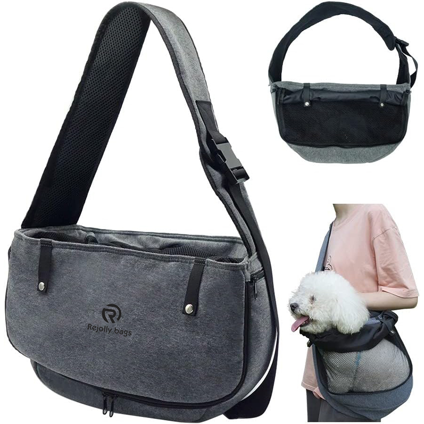 Hunde-Tragetasche, Welpen-Tragetasche, zu öffnen, atmungsaktives Netz, freihändig, für kleine Hunde, Reisetasche, großer Platz, Haustier-Tragetasche für Outdoor-Wandern, Haustier-Tasche RJ20696