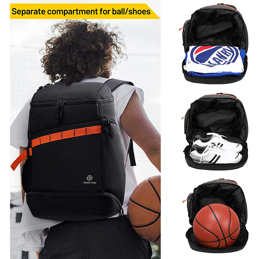 Basketball-Rucksack, Fußballtasche mit Schuhen/Ballfach, großer Sportrucksack, Ausrüstungstasche für Männer, Frauen, Jugendsportler, Balltasche RJ196142