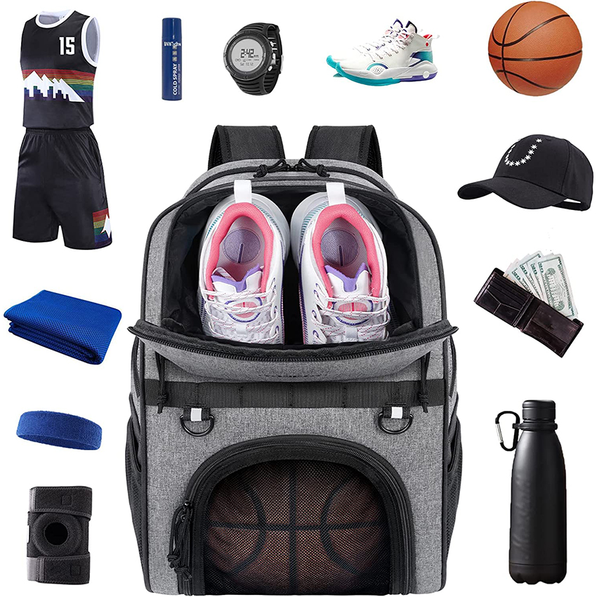 Basketballtasche für Jugendliche, Jungen, Mädchen, große Kapazität, Sport, Fitnessstudio, Basketball, Büchertasche mit Schuhfach, passend für Fußball- und Volleyball-Fußballausrüstung, Balltasche RJ196107