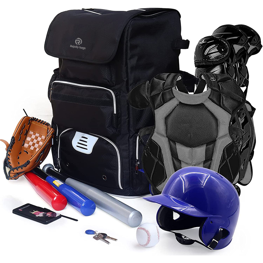 Große erweiterbare Fledermauspackung, Rucksack für Baseballschlägertaschen, große Kapazität für 4 Schläger, 2 Getränketaschen, Baseballtaschen RJ19681