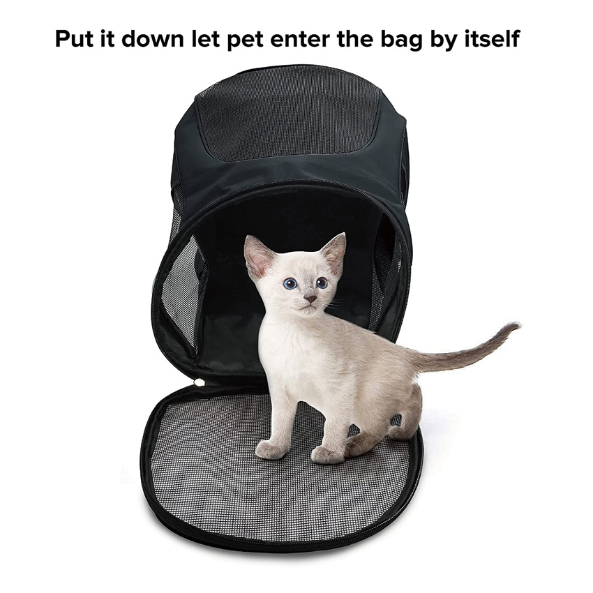 Pet Backpack Carrier für kleine Hunde Belüftete Pet Carrier für Welpen und Kätzchen