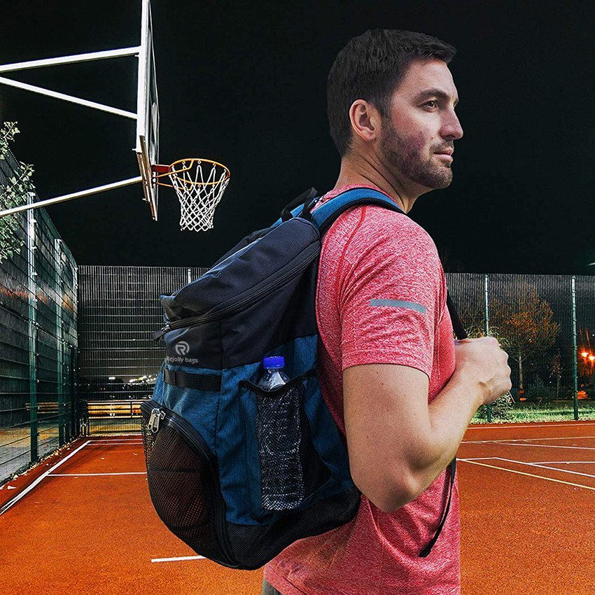 Basketball-Rucksack mit Ballfach Sportgerätetasche für Fußball-Schulmannschaft – 2 Flaschentaschen Inklusive Wäsche- oder Schuhsporttasche