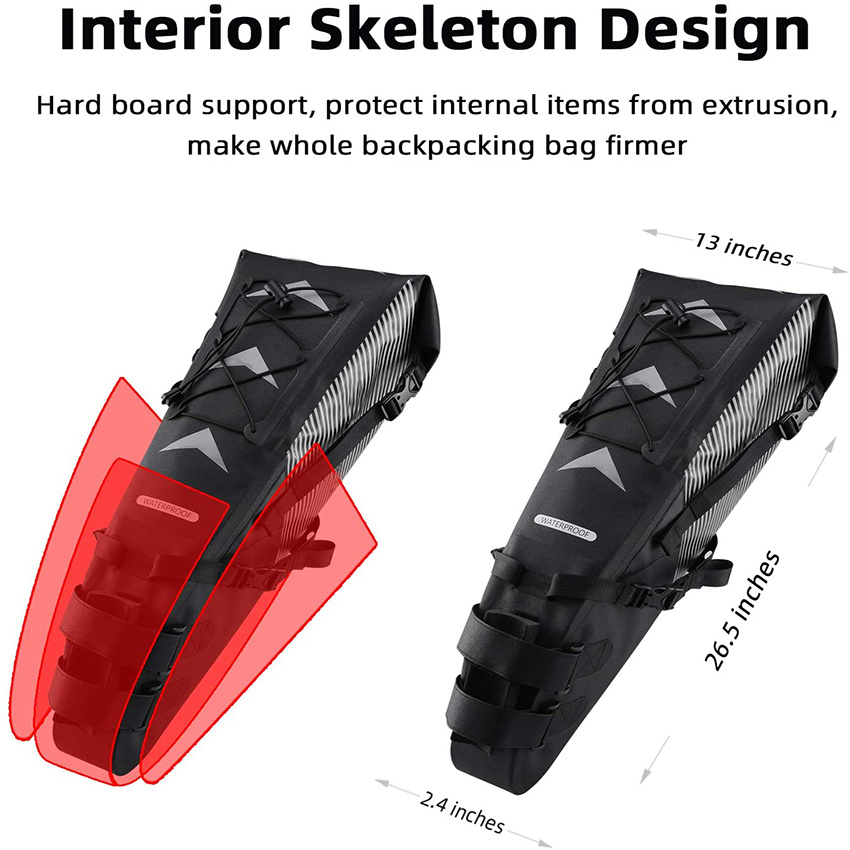 Wasserdichte Road Mountain Max 14L/10L Fahrradsatteltasche mit großem Fassungsvermögen