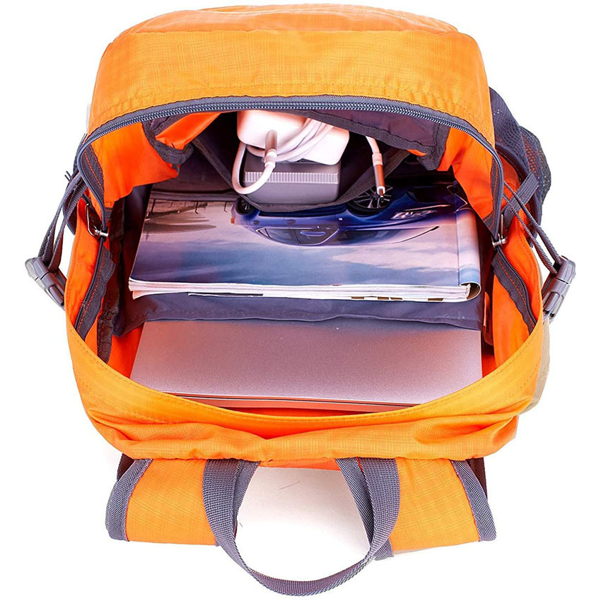 Heißer Verkauf Leichter Packbarer Langlebiger Reise-Wanderrucksack Orange Daypack