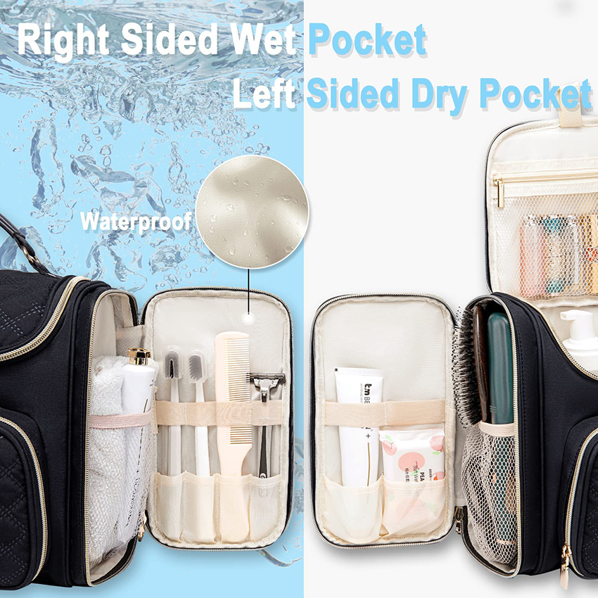 Wasserfeste Make-up-Tasche zum Aufhängen für die Reise, großer Reise-Kultur-Organizer für Toilettenartikel und Kosmetik-Kosmetiktasche in voller Größe RJ21674