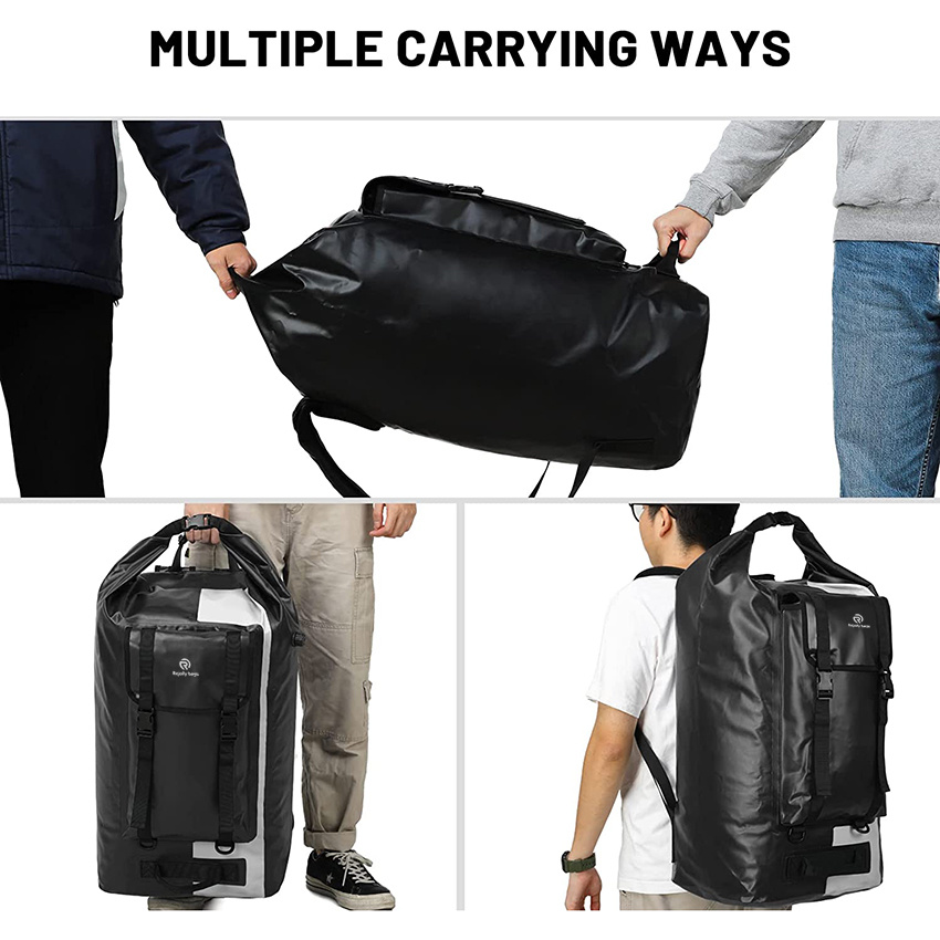 Extra große wasserdichte Rucksackausrüstung für Männer und Frauen Rolltop Dry Bags Seesack für Kajak Wandern Reisen Camping Tasche