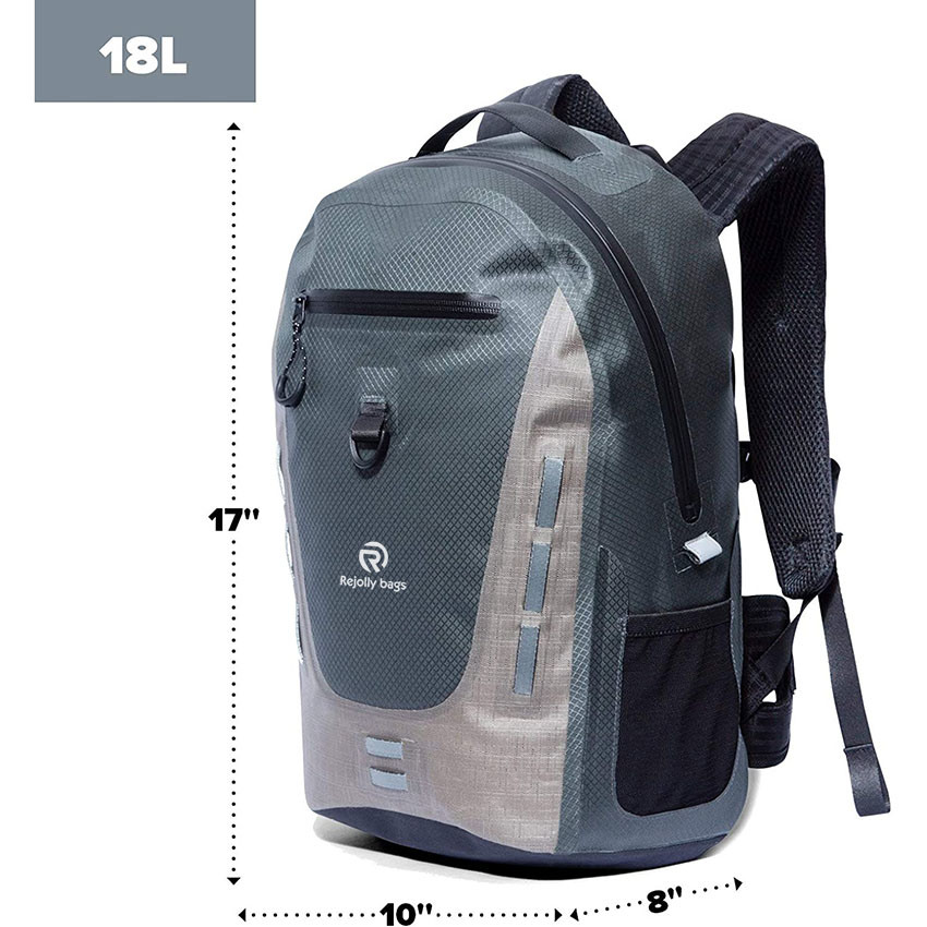 Wasserdichter Rucksack - Tauchfähiger, aufblasbarer, schwimmender, strapazierfähiger Nylon-Trockensack mit luftdichtem Reißverschluss für Kajak, Angeln, Bootfahren, Wandertasche