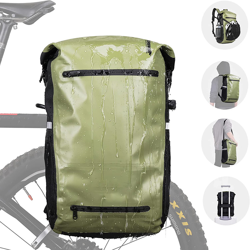 Fahrradtasche Rucksack Multifunktionales Fahrrad Radfahren Rücksitz Kofferraum Pack Helmabdeckung