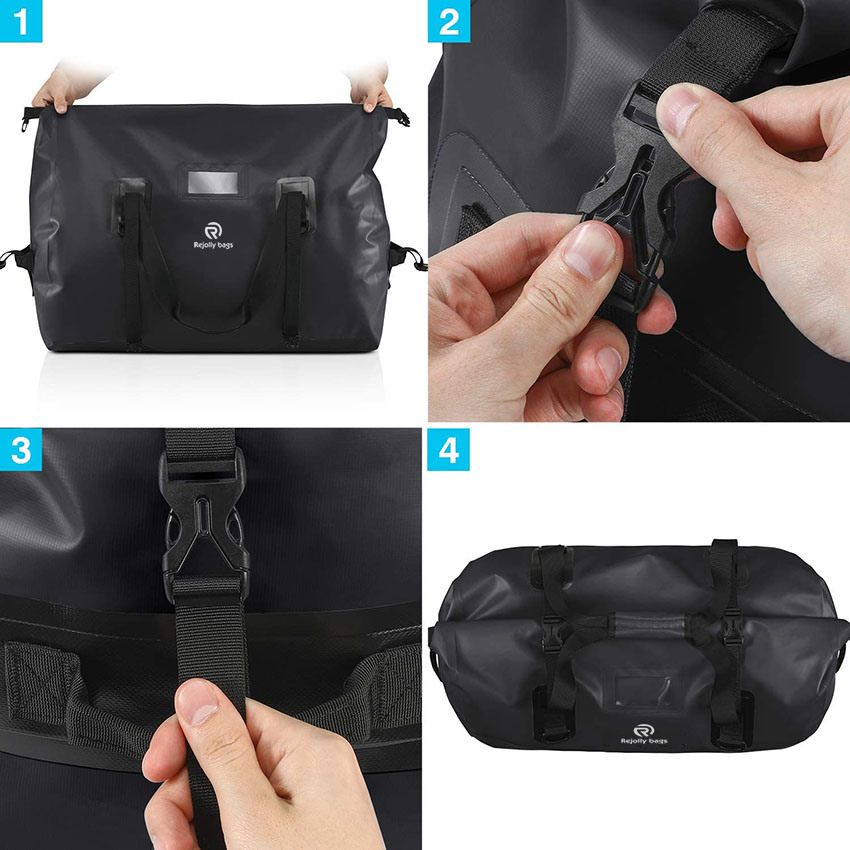 60L Extra große wasserdichte Duffle Travel Dry Duffel Bag Strapazierfähige Tasche mit strapazierfähigen Riemen und Griffen für Kajakfahren, Paddleboarding, Bootfahren, Rafting, Angeltasche