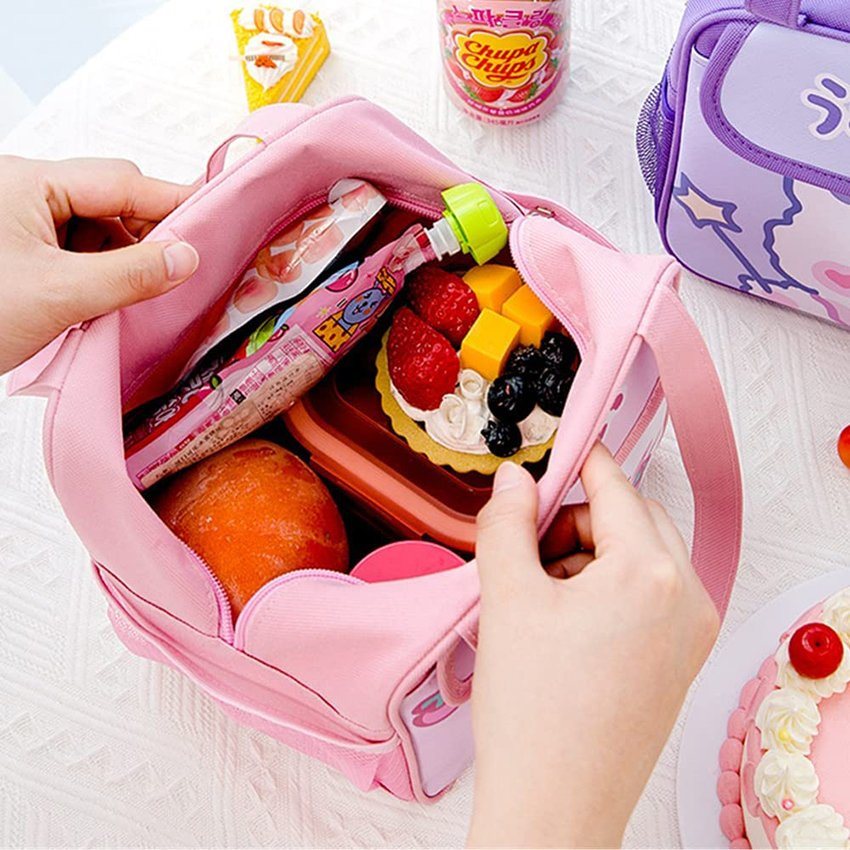 Lunchbox für Kinder, Mädchen, isoliert, süßer Bär, warm halten, Mittagessen, Tragetasche für Schule, Arbeit, Picknicks