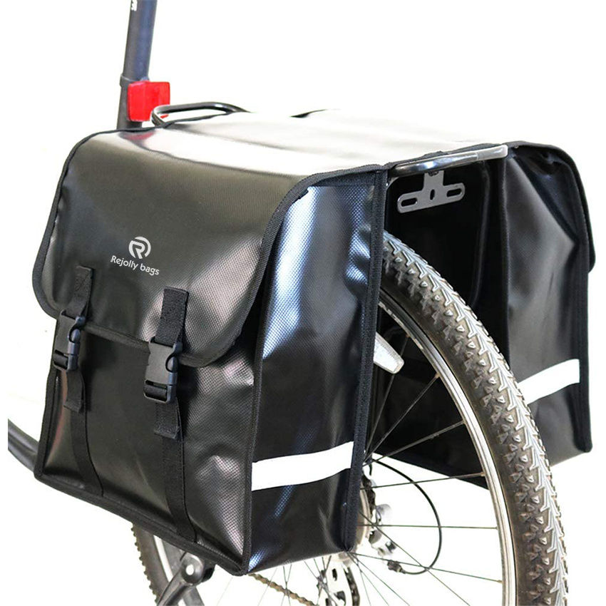 Fahrrad-Rücksitz-Kofferraumtasche Outdoor-Fahrradträger-Gepäcktaschen mit verstellbaren Trägern und reflektierendem Streifen für Mountainbike-Fahrradtasche