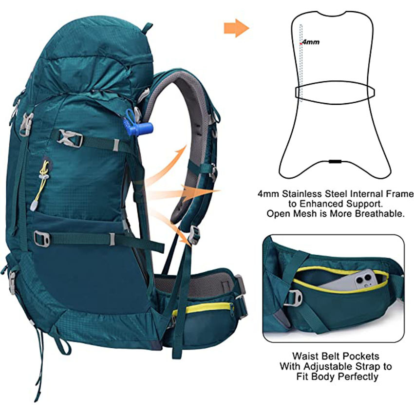 80L Bergsteigen Camping Rucksack für Outdoor-Reisetasche