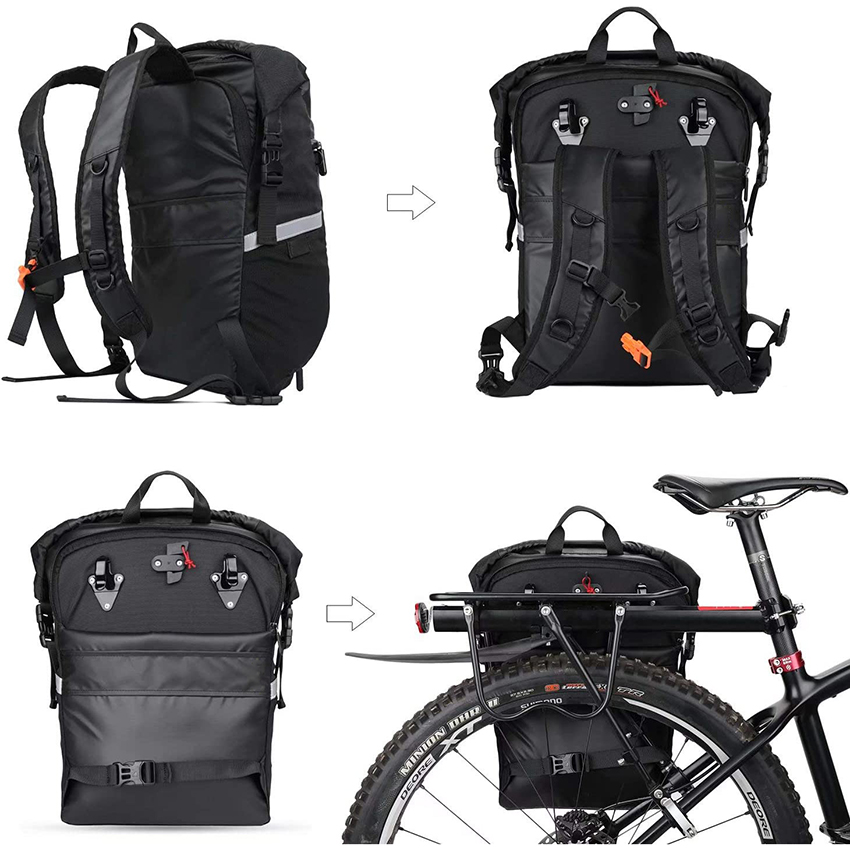 Multifunktions 24L Fahrradtasche Rucksack Wasserdichte Fahrrad Rücksitztasche RJ228348