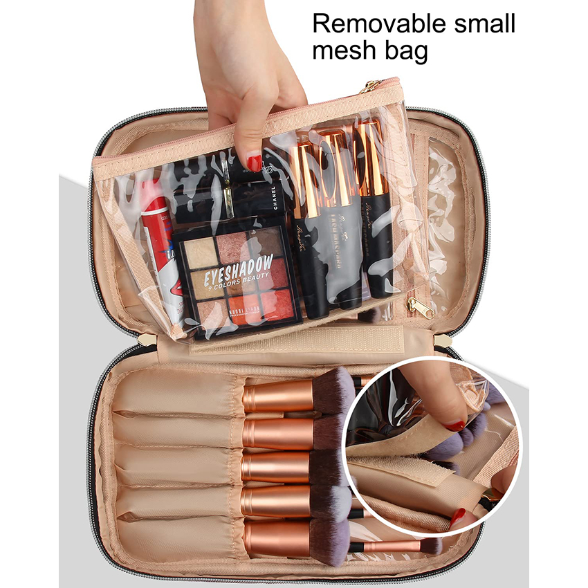 Make-up-Pinsel-Organizer Kosmetiktaschen Make-up-Künstler-Koffer Make-up-Handtasche für Reise-Kosmetiktasche RJ21686