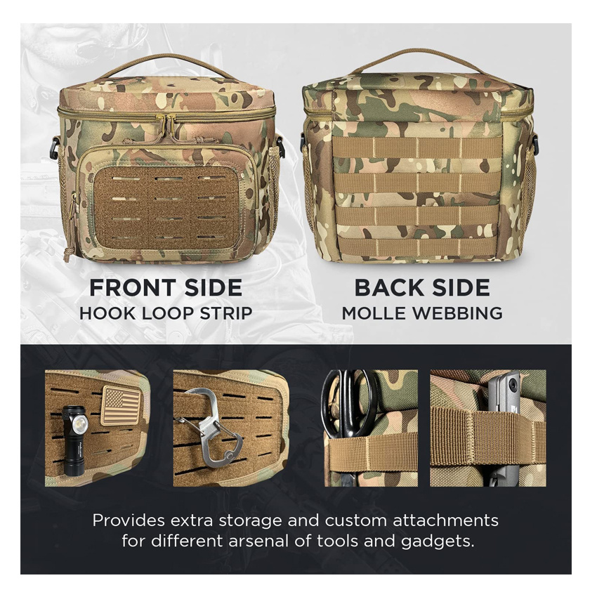 Isolierte Lunch Bag Tactical Lunch Box für Erwachsene Desert Camo Camping Work Picknick Bag