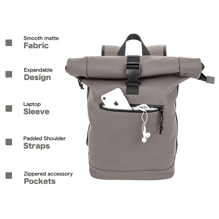 Vielseitigkeit, stilvolle, leichte, wasserdichte Schulter-Wanderreisetasche, erweiterbare Rolltop, trendige Outdoor-Rucksacktasche