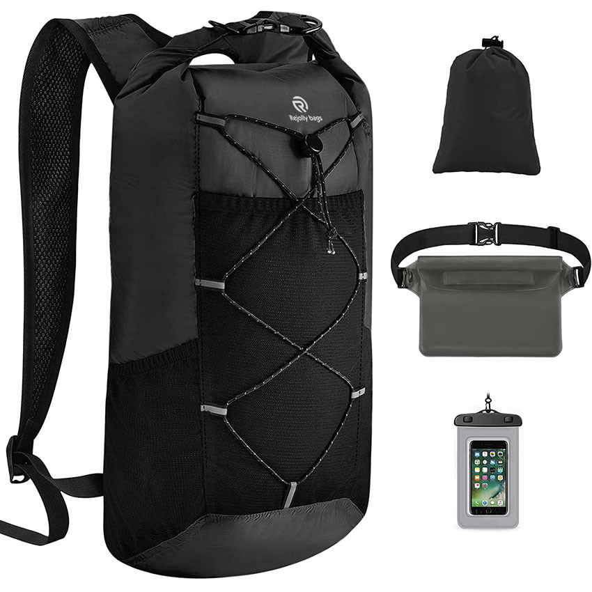 20L Zusammenklappbarer Kajak-Float-Drybag-Sack – wasserdichte Aufbewahrungstasche für Boote, Ausrüstungsset für Outdoor-Strand-Kajakfahren, Camping, Wandern, Angeln, Bootfahren, Rafting-Tasche