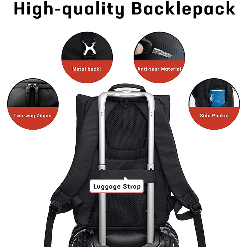 Laptop-Rucksack für die Arbeit, Unisex-Business-Reise-Rucksack, passend für 15,6-Zoll-Slim-Notebooks, wasserfester, trockener College-Rucksack