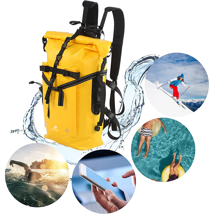 Tauch-Schwimm-Rucksack, wasserdichte PVC-Außenflossen-Aufbewahrungstasche zum Treiben