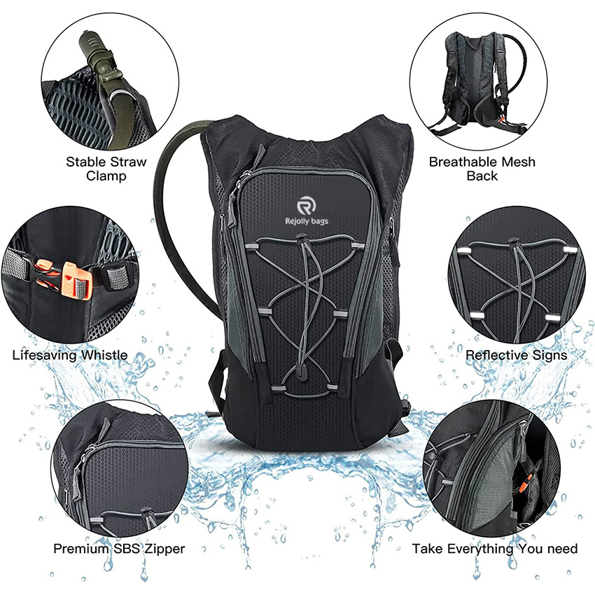 Taktischer Molle-Trinkrucksack mit 2,5-l-Wasserblase, 10-l-Kapazität, wasserdicht – für Laufen, Wandern, Radfahren, Camping-Trinkbeutel