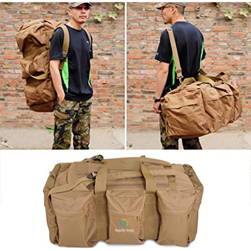 70L Large Duffel for Men Wandelbarer multifunktionaler Rucksack für die Reisetasche