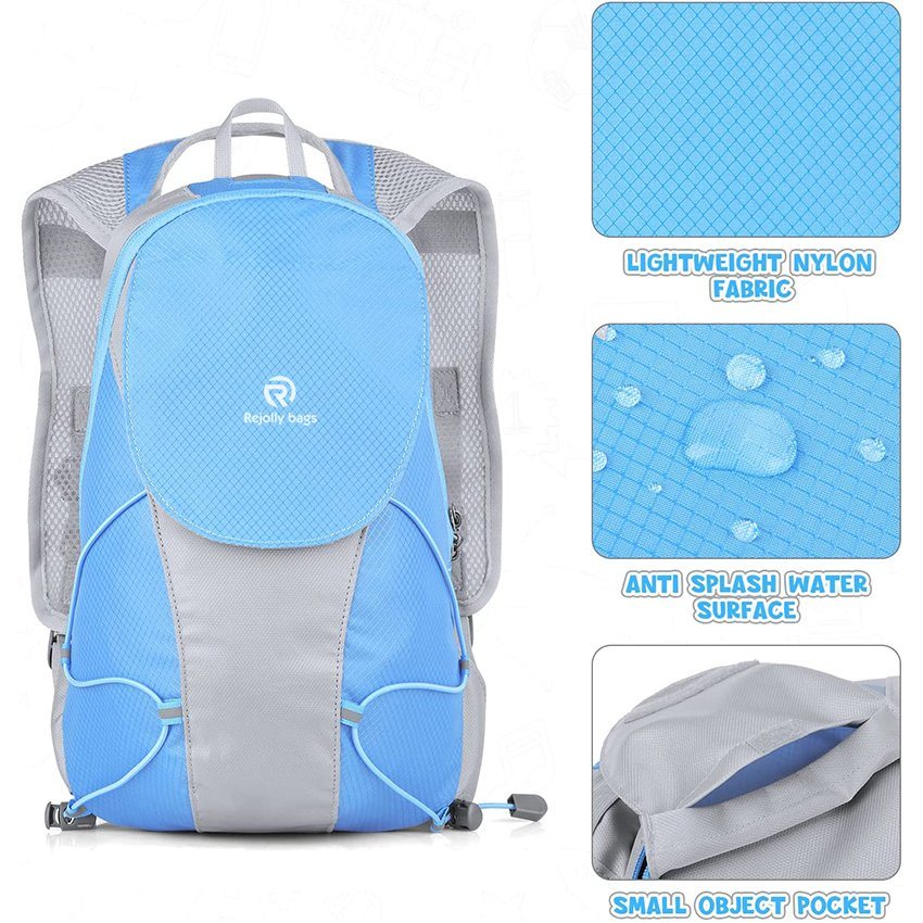 Trinkrucksack für Kinder Rucksack mit 1,5 l Trinkblase Leichter, isolierter Wasserrucksack für Festivals, Raves, Wandern, Radfahren, Trinkbeutel