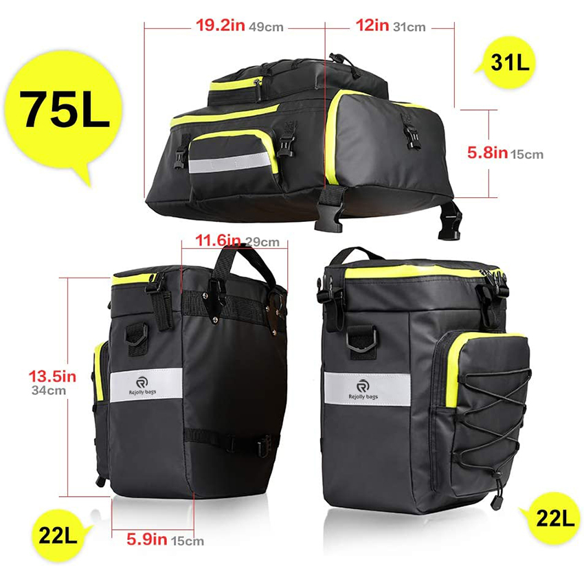 Wasserdichte Fahrradtasche Multifunktionale trockene Fahrradkoffertasche RJ228346