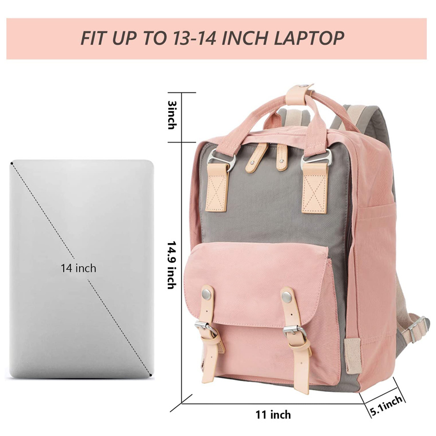 Leichter Reiserucksack Frauen Laptop Rucksack Mädchen Reise Schulrucksack für Teenager College