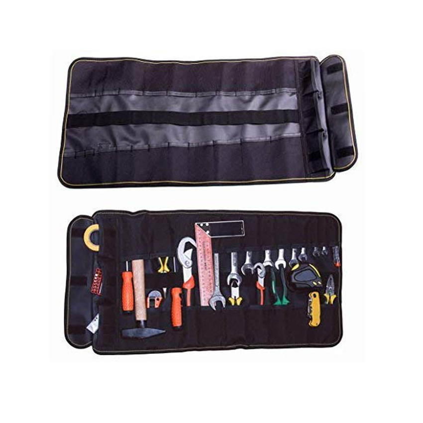 Canvas Big Tool Bag Rolling Organizer Bag Roll Tool Bag mit 25 Taschen Kombination