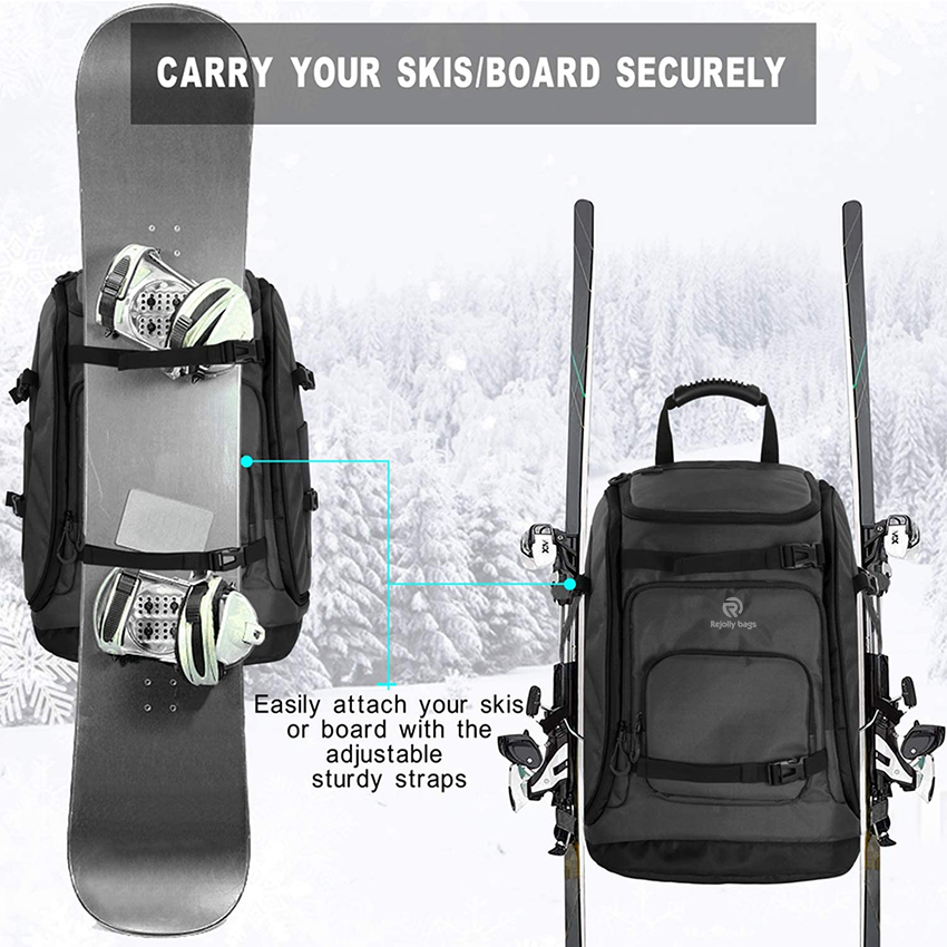 Wasserdichte All-in-One-Skitasche, Snowboardtasche für fliegende Flugreisen mit individuellem Fach und verstellbaren Trägern – für Männer, Frauen und Jugendliche, Sporttasche RJ196149