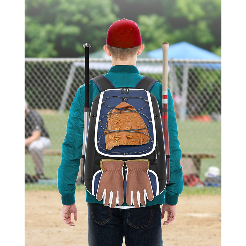 Softball-Tasche für Baseball-Ausrüstung und T-Ball-Schläger, Jugend-Baseball-Rucksack mit Schuhfach für Mädchen, Jungen-Baseball-Taschen RJ19651