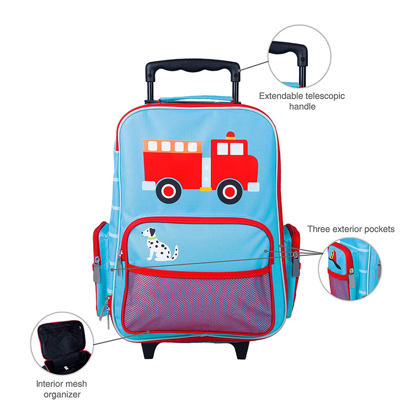 Kinder Rollkoffer Kinder Handgepäck Trolley Schul- & Reisetasche