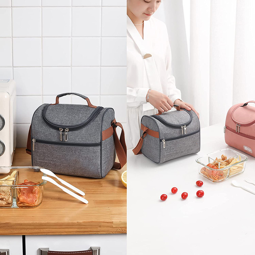 Lunch Bag Box für Frauen Männer Erwachsene klein isoliert mit verstellbarem Schultergurt wiederverwendbare auslaufsichere Kühltasche für Arbeit, Picknick, Schule oder Reisen