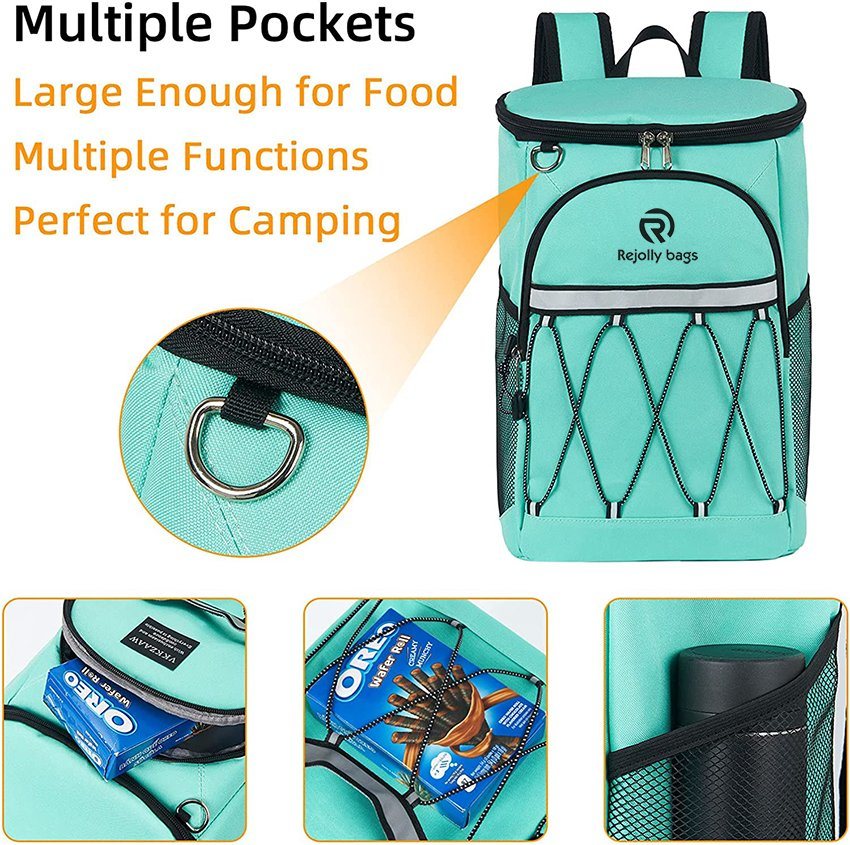 Cooler Rucksack 26 Dosen isoliert auslaufsicher für Damen Herren Strand Camping Picknick Angeln Wandern Mittagessen Wasserdichter Rucksack