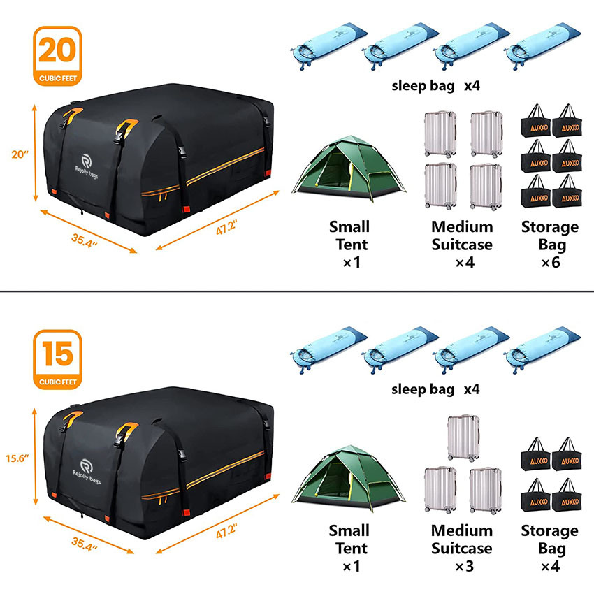 15 bis 20 Kubik erweiterbarer Dachgepäckträger Wasserdichter Autodachträger Softshell-Reiseaufbewahrung Dachgepäckträger für alle Fahrzeuge mit/ohne Gepäckträgertasche