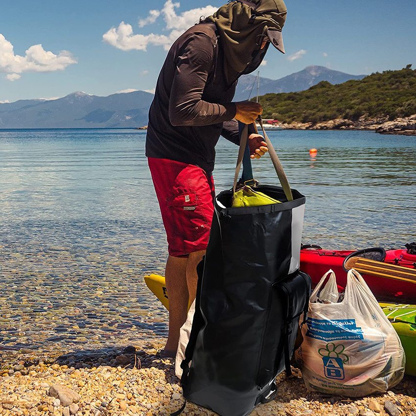 Extra große wasserdichte Rucksackausrüstung für Männer und Frauen, 60 l/150 l, Rolltop, Trockentaschen, Duffel für Kajak, Wandern, Reisen, Camping, trockener Rucksack