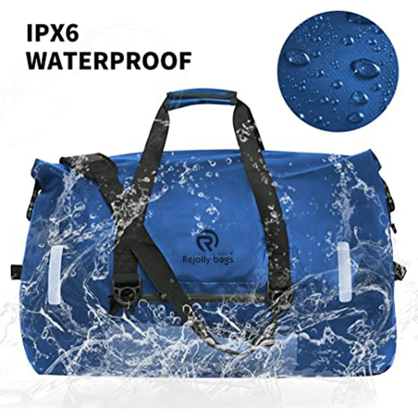 Extra großer, strapazierfähiger, wasserdichter 60-Liter-Duffel-Rucksack mit strapazierfähigen Riemen und Griffen für Kajak, Paddleboarding, Bootfahren, Rafting, Angeltasche