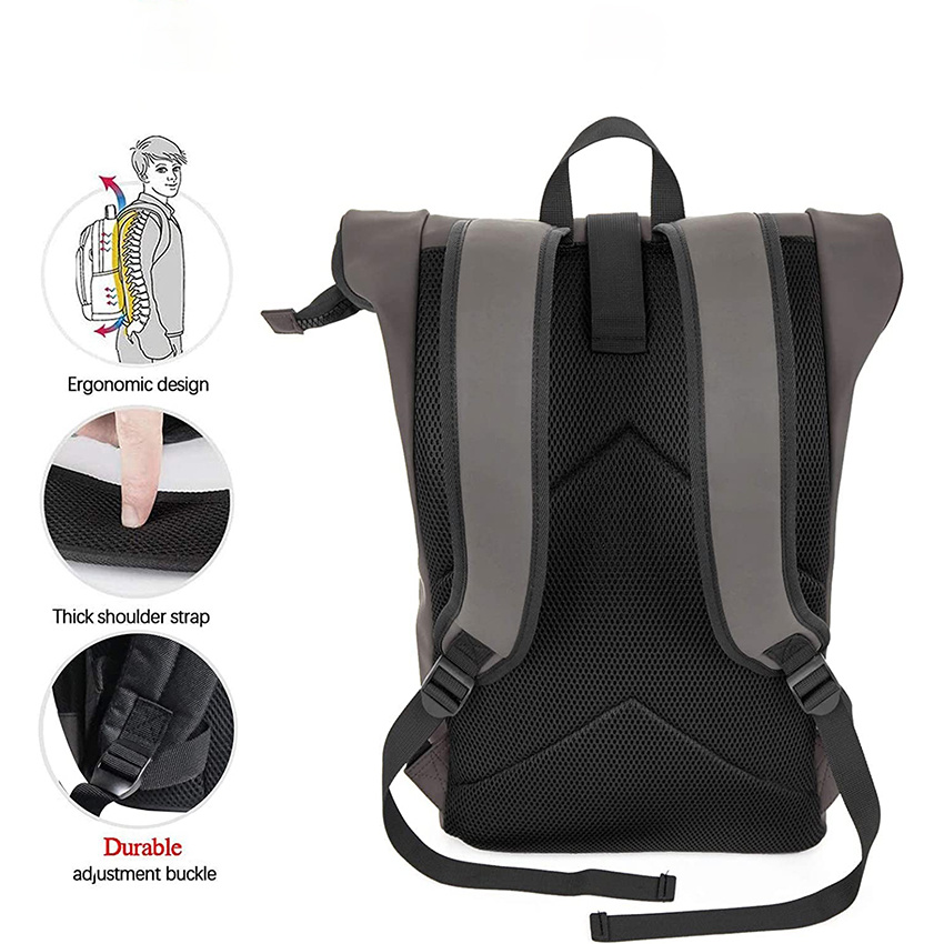 Wasserdichter, trendiger Rolltop-Rucksack mit Laptoptasche zum Schwimmen, Bootfahren, Jagdtasche