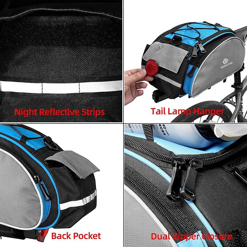 Multifunktionale Fahrrad-Rücksitztasche Fahrradträger-Sitztasche Kofferraumtasche Rücksitztasche Handtaschen-Schulter-Fahrradtasche