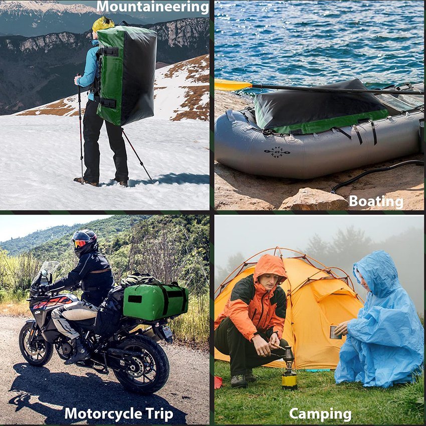 Gear Große wasserdichte, trockene Reisetasche, super strapazierfähig, für Reisen, Bootfahren, Kajakfahren, Motorradfahren, Jagen, Camping