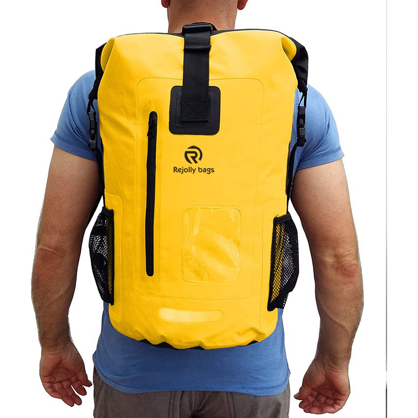 Wasserdichter 35-Liter-Trockenrucksack mit Handy-Trockentasche zum Bootfahren, Kajakfahren, Wandern, Kanufahren, Angeln, Rafting, Schwimmen, Camping, Snowboarden