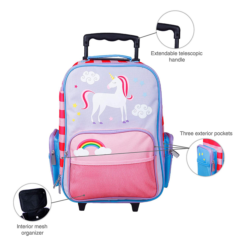 Schöne Rolltasche Student Gepäck Trolley Tasche Outdoor Langlebige Räder Tasche