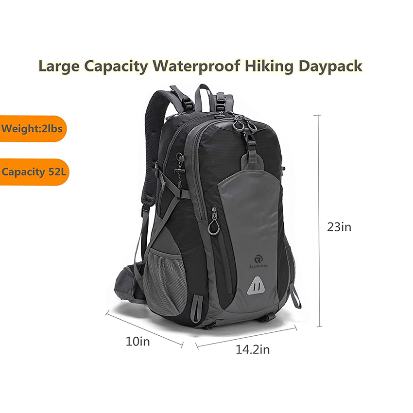 Rucksack 45L Wasserdicht Camping Rucksäcke Tagesrucksack Leicht Outdoor Sport Reise Sporttasche RJ196196