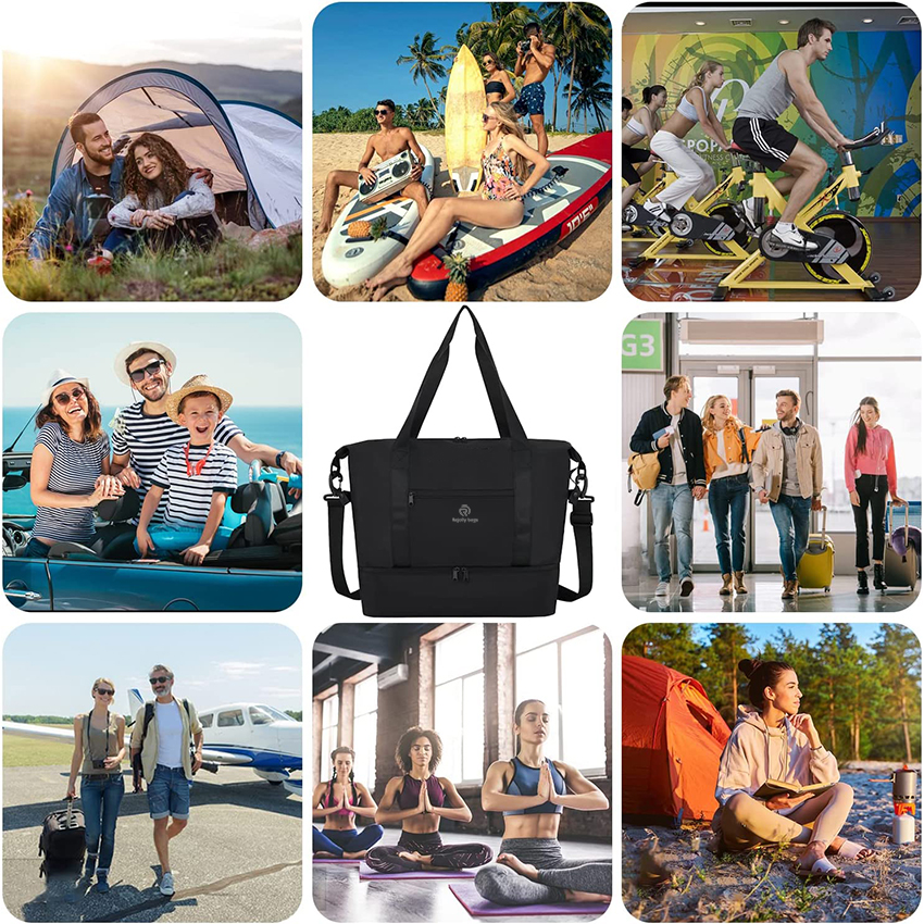 Weekender-Übernachtungstaschen Große Kapazitäts-Handgepäck-Seesack mit Schuhfach, Sport-Fitnessstudio-Tasche Seesäcke RJ204211