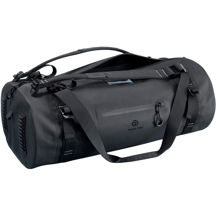 Dry Waterproof Black Duffel TPU Design Tote für Kajakfahren Boating Weekender Bag RJ228389