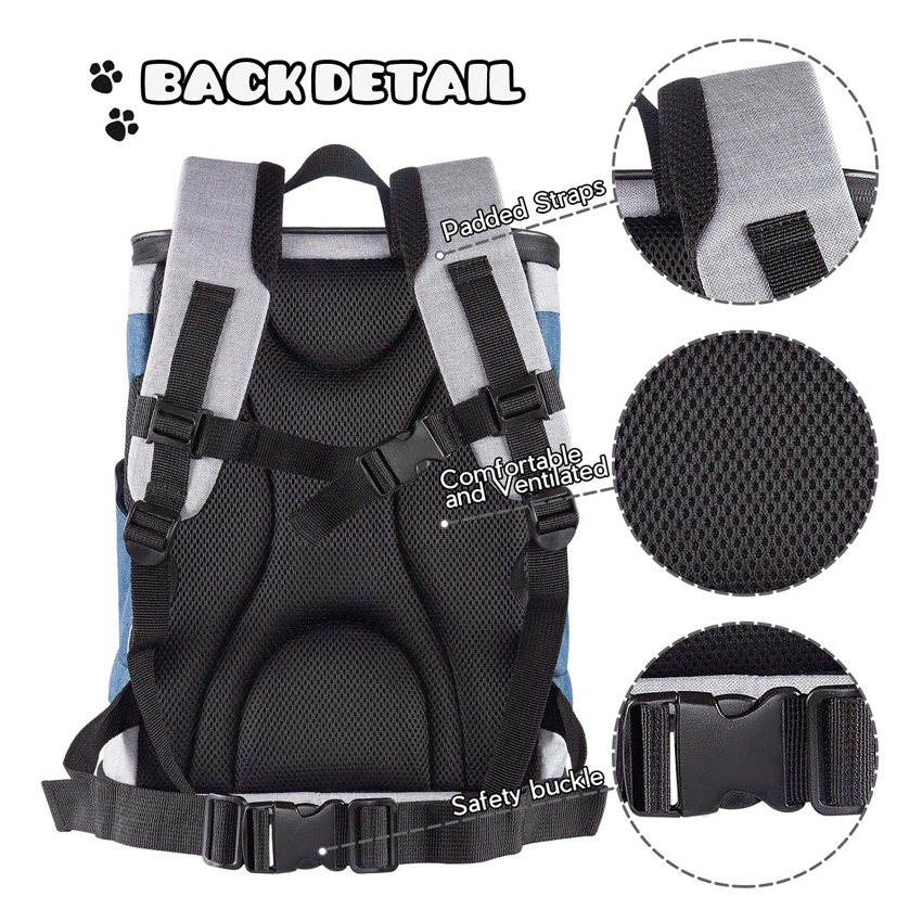 Faltbarer Haustier-Rucksack für kleine Hunde-Welpen-Tasche für Reisen, Wandern, Spazierengehen