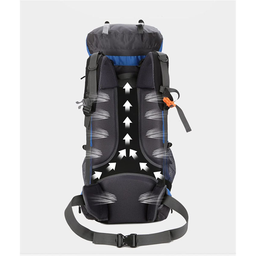 Wanderrucksack 75L Innenrahmen Pack mit Regenschutz für Outdoor Backpacking Angeln Camping und Reisetasche