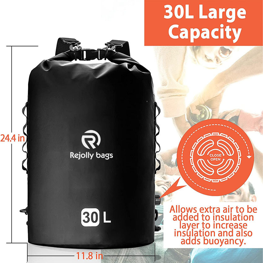 Tragbarer Rolltop-Kühlrucksack für Camping, Bootfahren, Angeln, Wandern, Picknick und Strandtasche