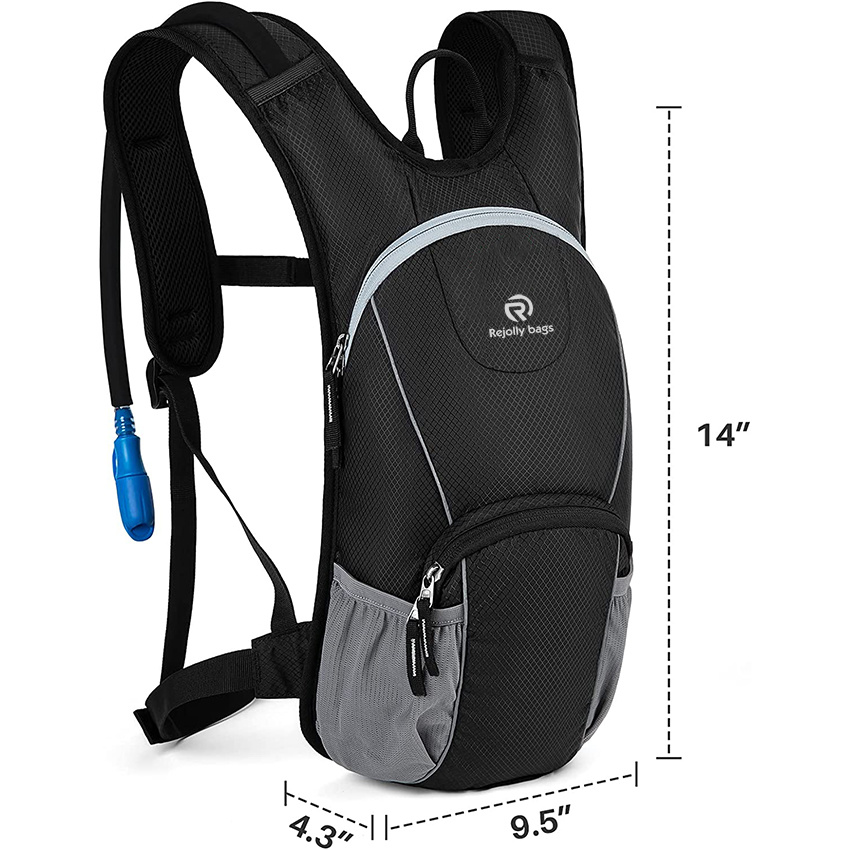 Wander-Trinkrucksack mit 2 l BPA-freier Wasserblase, kleiner, leichter und isolierter Rucksack für Kinder, Männer und Frauen zum Laufen, Fahrrad-Trinkbeutel