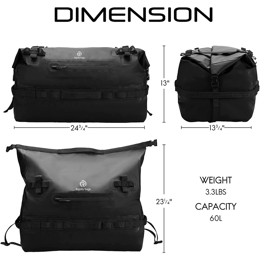 Roll-Top Dry Duffel Backpack Großer wasserdichter Dry Sack Heavy Duty mit Rucksackgurten für Kajakfahren, Rafting, Bootfahren, Travel Dry Bag